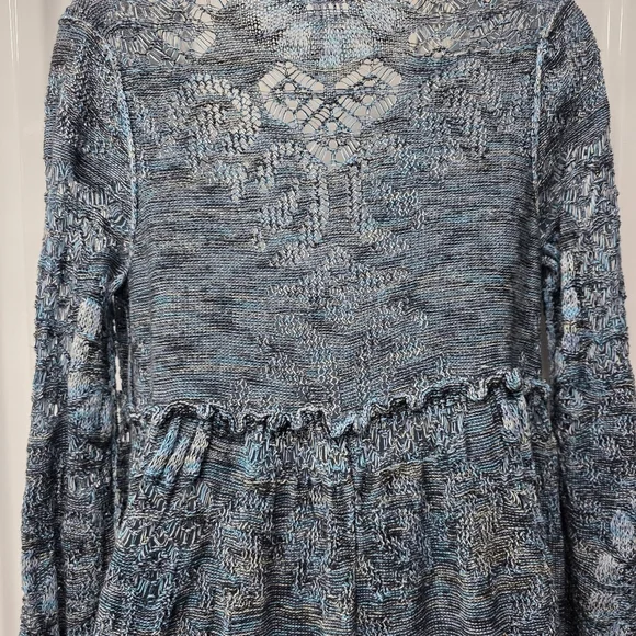Free People Long Sleeve Dress in Blue and Gray - Picture 5 of 5